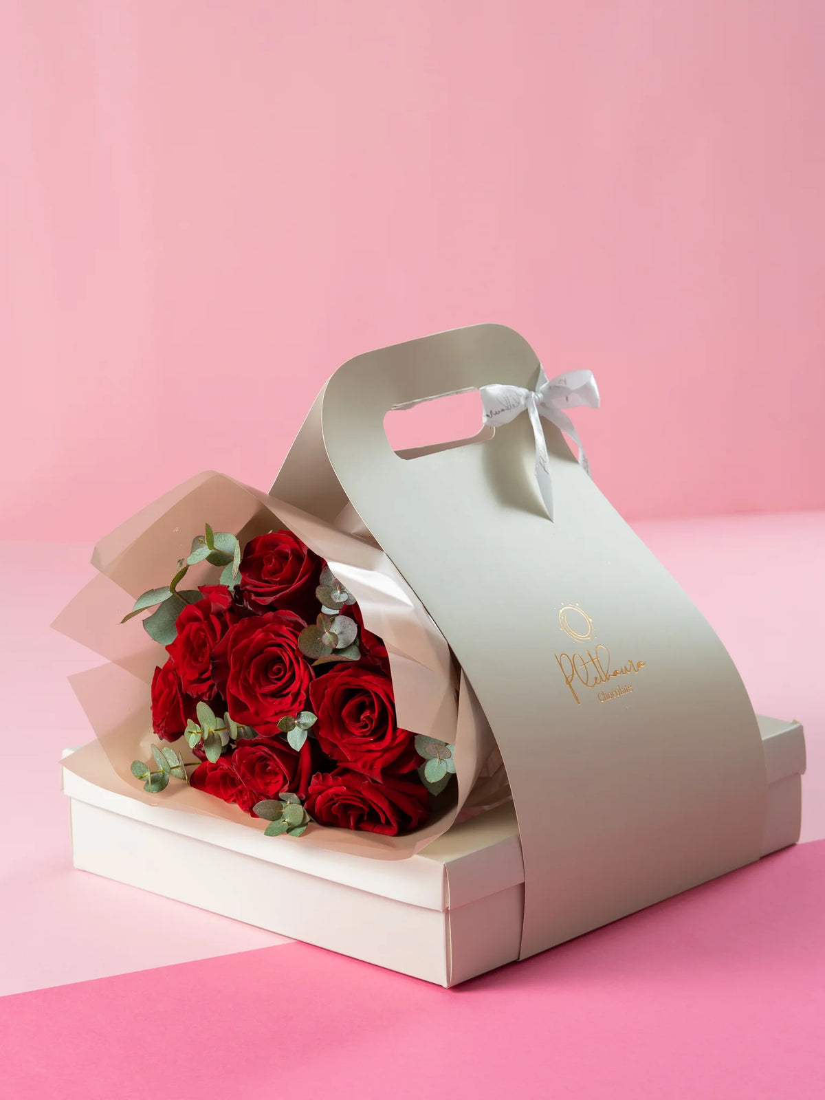 Classic Red Bouquet (Packaging comes only if letter chocolate inside)